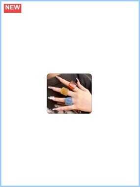 Chunky Acrylic Resin Ring Set Boho Geometric Stackable Statement Rings